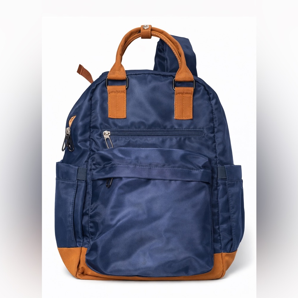 NWOT| Stylish Navy and Tan Men's Backpack
